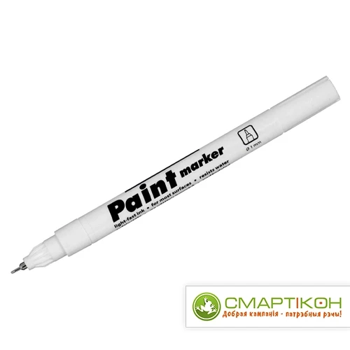 Маркер-краска лаковый (paint marker) БЕЛЫЙ CENTROPEN, игольчатый наконечник, 0,7 мм - фото 1 - id-p224300716