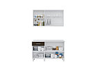Кухонный гарнитур Trend 1.3м - Мрамор милк/Холст латте (Горизонт), фото 5