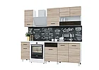 Кухонный гарнитур Trend 1.7м (1.3м+0.4м) ЛДСП - Сонома/Венге (Горизонт), фото 2