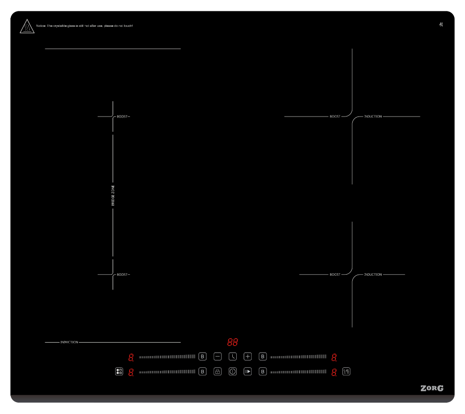 Варочная панель Zorg INO62 (черный) - фото 1 - id-p224401239