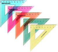 Треугольник пластиковый schoolФормат 9 см, 45°, ассорти (цена за 1 шт.)