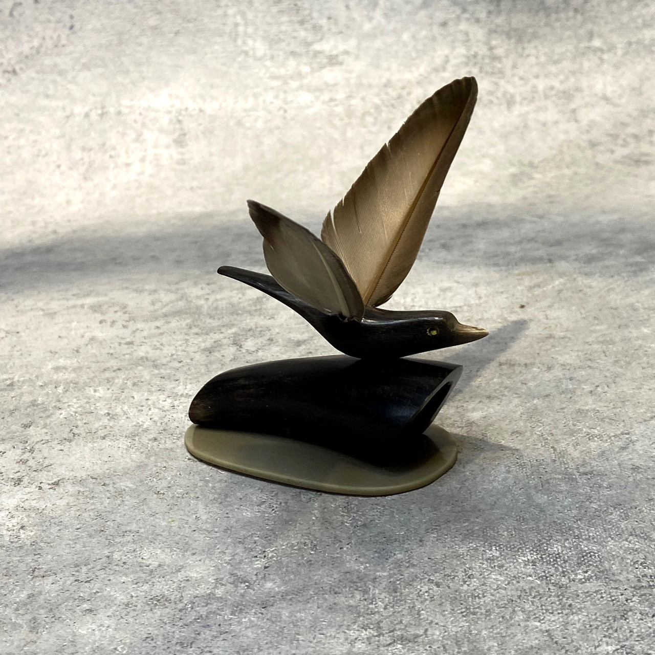 Фигурка из рога Чайка, винтаж, СССР, фото 1