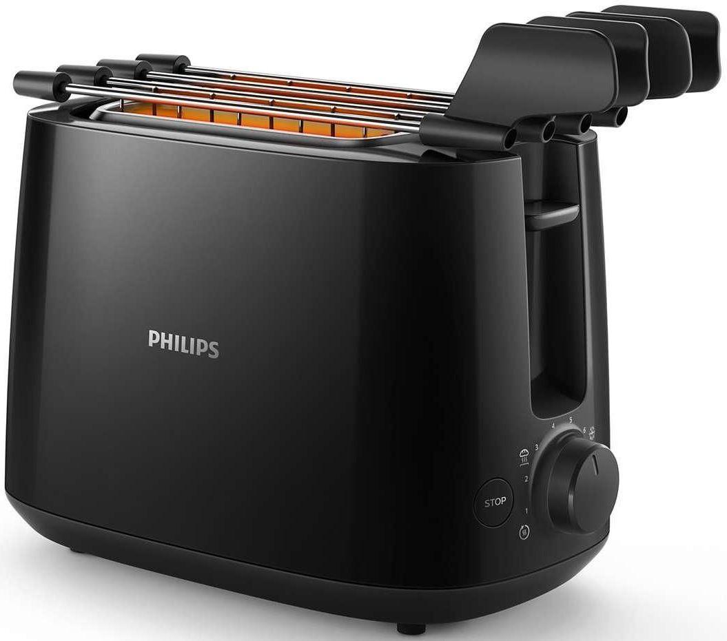 Тостер Philips HD2583/90 600Вт черный - фото 1 - id-p224408215