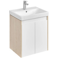 Мебель для ванных комнат Акватон Тумба под умывальник Сканди Doors 55 1A278801SDB20 (белый/дуб верона) - фото 1 - id-p224411088