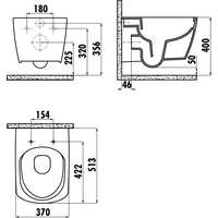 Унитаз подвесной Creavit Elegant EG321-11CB00E-0000 (без сиденья) - фото 2 - id-p224411120