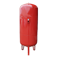 WAT100 вертикальный расширительный бак 100 л с опорами и манометром, красный