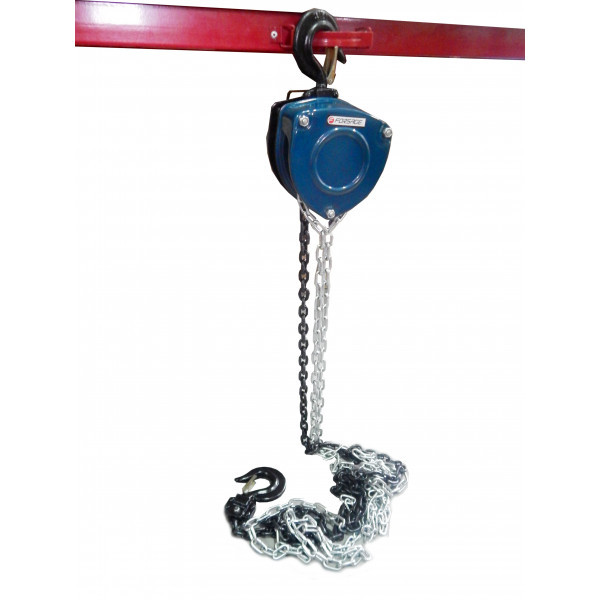 Лебедка механическая подвесная с лепестковым механизмом фиксации цепи натяжения, 10т (длина цепи - 3м)