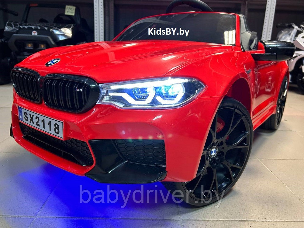 Детский электромобиль RiverToys BMW M5 A555MP (красный) Лицензия