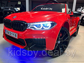 Детский электромобиль RiverToys BMW M5 A555MP (красный) Лицензия
