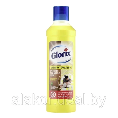 Средство чистящее для пола Лимонная энергия 1л GLORIX - фото 1 - id-p224413053