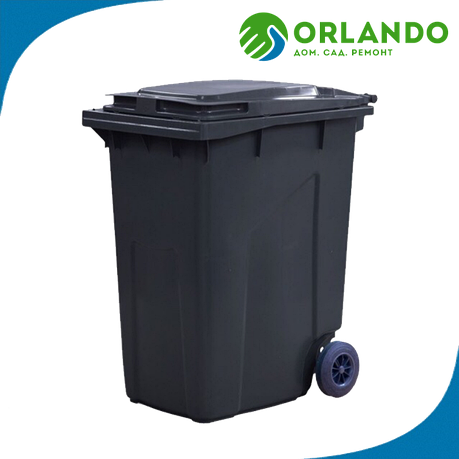 Пластиковый мусорный контейнер 360л бак для мусора, фото 2