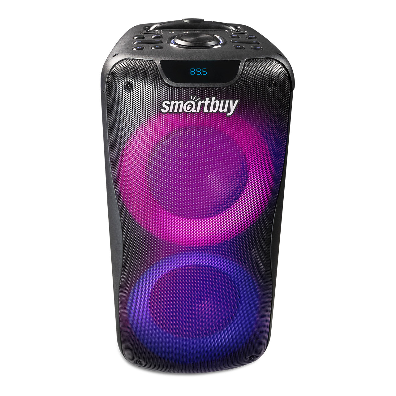 Портативная колонка Smartbuy W1 100W (Bluetooth, USB, AUX, FM-радио, караоке, аккумулятор 7000 mAh, подсветка) - фото 4 - id-p224413512