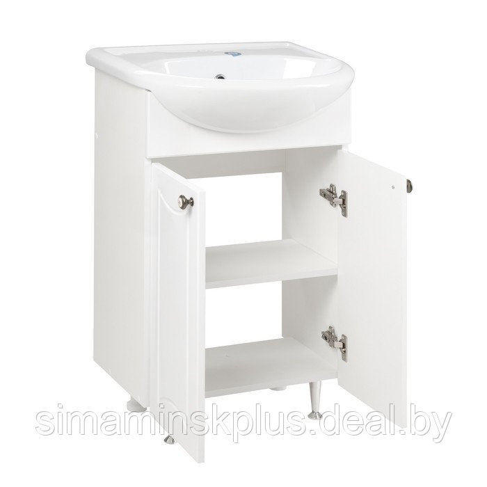 Комплект мебели для ванной: "Викотория 55" правый: Тумба + раковина "Стиль 55"+ зеркало-шкаф - фото 3 - id-p224414115