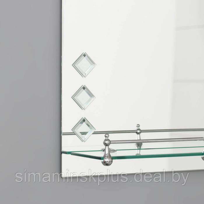 Зеркало в ванную комнату Ассоona, 60×45 см, A616, 1 полка - фото 3 - id-p224414100