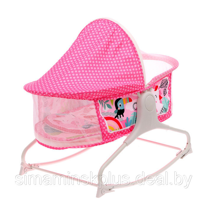Музыкальная люлька для новорожденных, цвет розовый - фото 3 - id-p224414335
