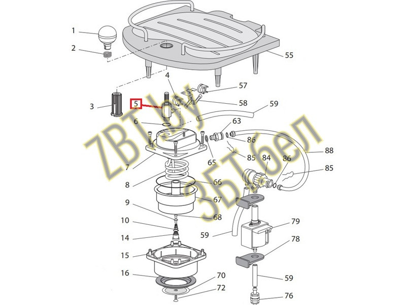 Кран подачи воды/пара для кофеварки DeLonghi 7313286079 - фото 6 - id-p35829074