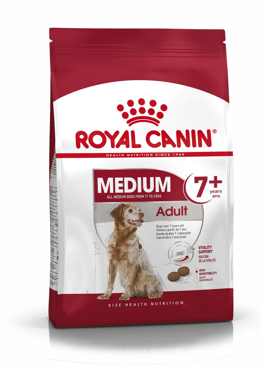 Royal Canin Medium Adult 7+, сухой корм для взрослых собак средних размеров, 4кг.,(Россия) - фото 1 - id-p224419230
