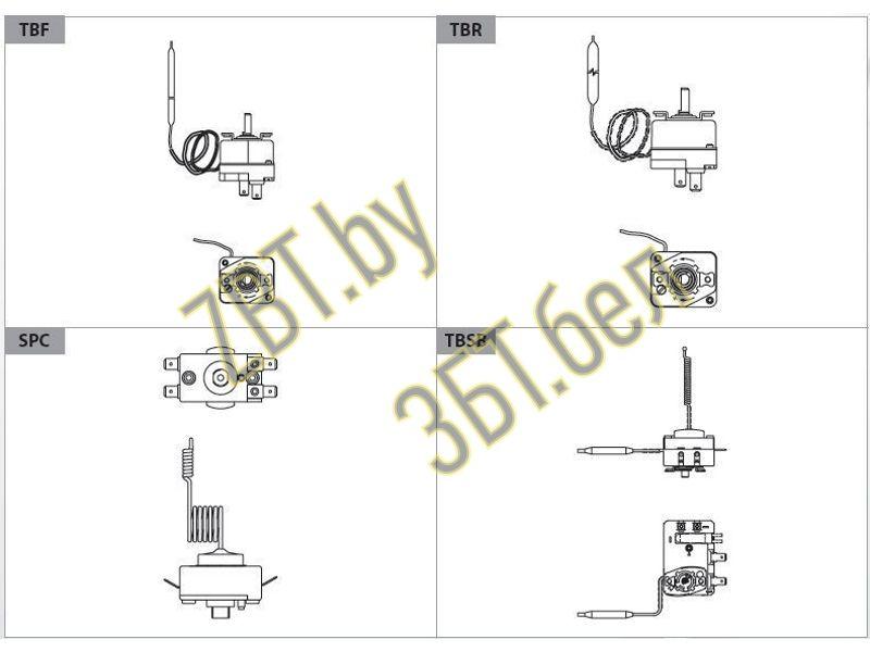 Типы термостатов ОБЩ.TBF, TBR, SPC, TBSB - фото 1 - id-p224416163