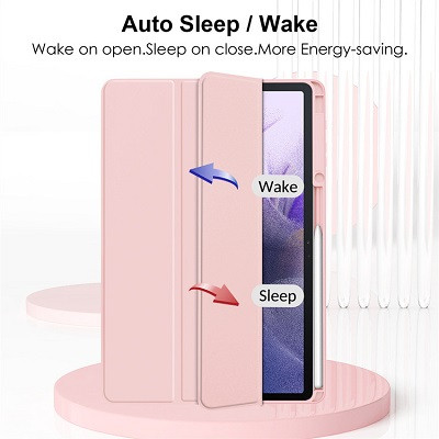 Защитный чехол Acrylic TPU Case с креплением для стилуса светло-розовый для Samsung Galaxy Tab S9 Plus 5G - фото 2 - id-p224419248