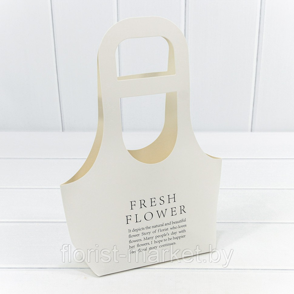 Сумочка-пакет "Fresh Flower" 17*32*7,5 см, белый