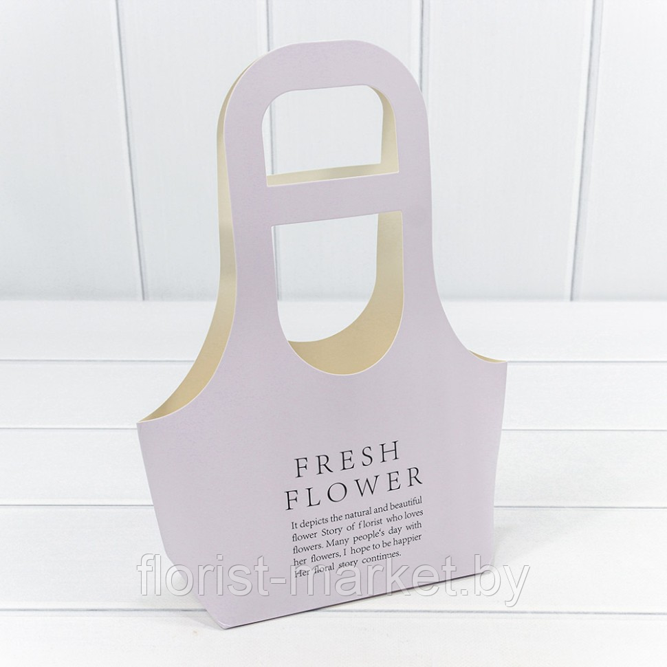Сумочка-пакет "Fresh Flower" 17*32*7,5 см, бледно-сиреневый - фото 1 - id-p224419312