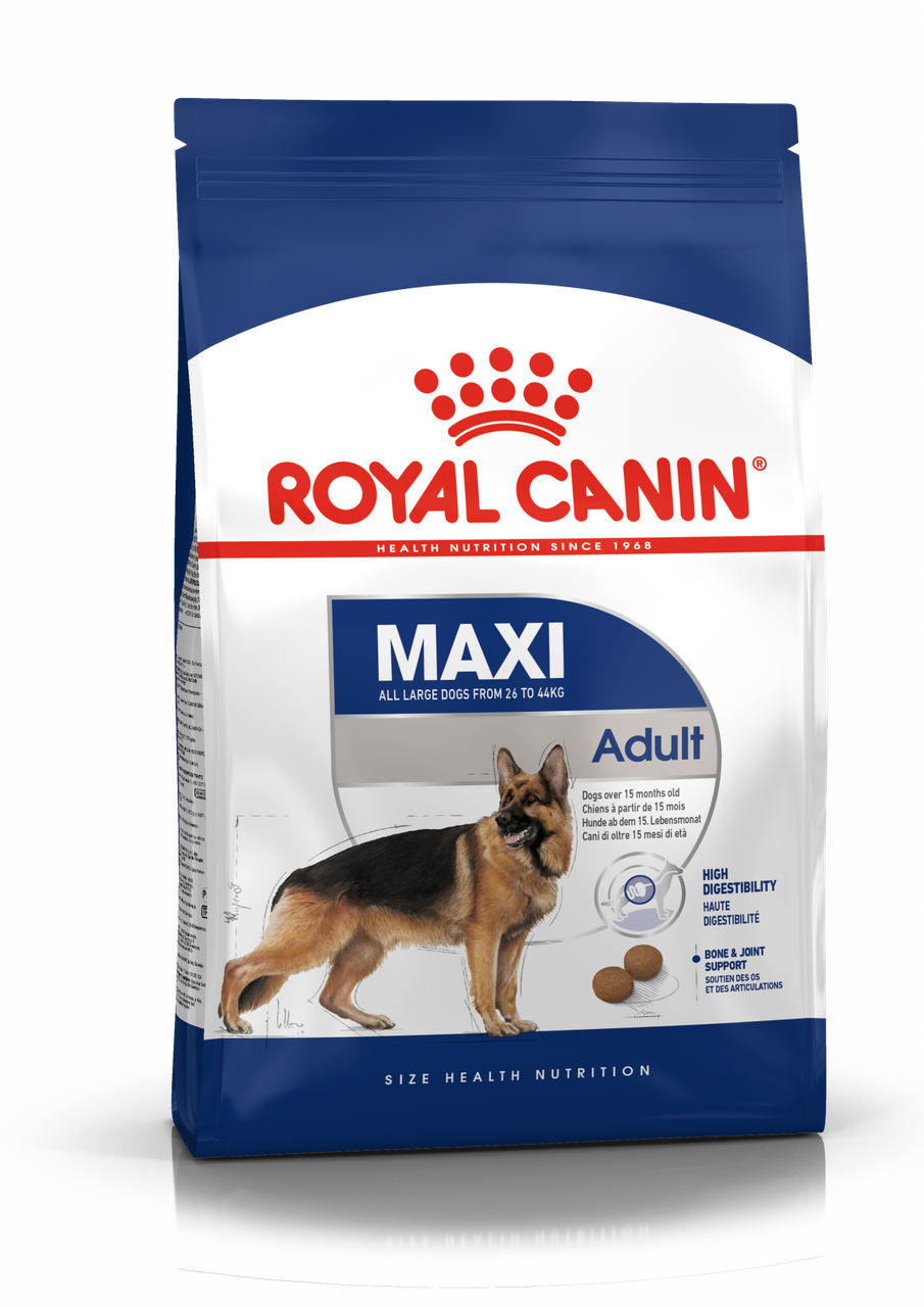 Royal Canin Maxi Adult, сухой корм для взрослых собак крупных размеров, 15кг., (Россия) - фото 1 - id-p224419757