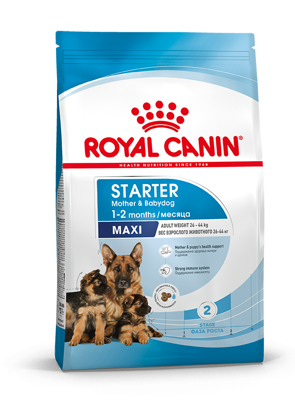 Royal Canin Maxi Starter mother & babydog, сухой корм для щенков пород крупных размеров, 4кг., (Россия) - фото 1 - id-p224419794