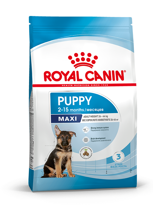 Royal Canin Maxi Puppy, сухой корм для щенков пород крупных размеров, 3кг., (Россия) - фото 1 - id-p224423565