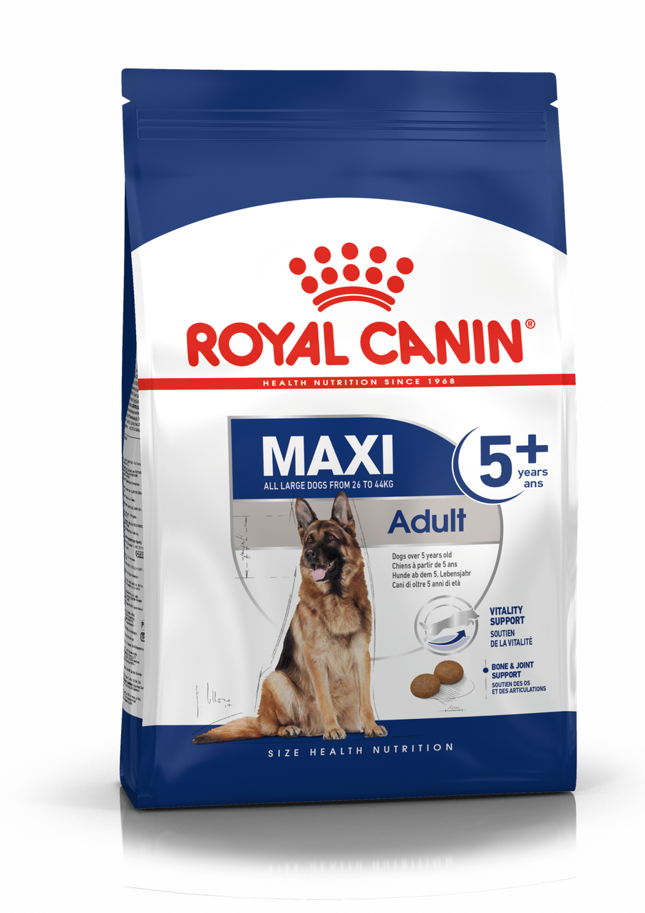 Сухой корм Royal Canin Maxi Adult 5+ для стареющих собак крупных размеров старше 5 лет 15кг.