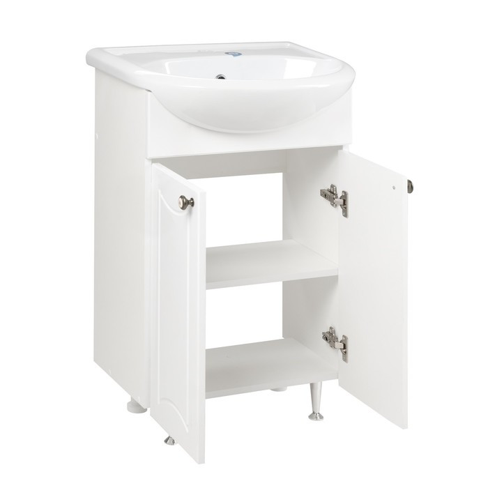 Комплект мебели для ванной: "Викотория 55" правый: Тумба + раковина "Стиль 55"+ зеркало-шкаф - фото 3 - id-p224423817