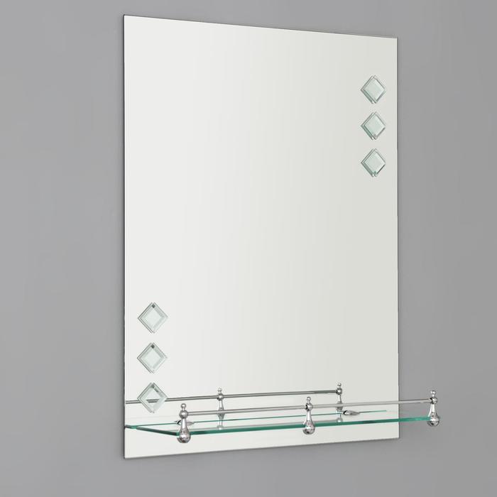 Зеркало в ванную комнату Ассоona, 60×45 см, A616, 1 полка - фото 2 - id-p224424058