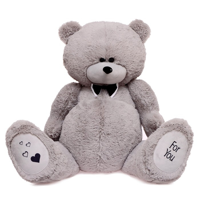 Мягкая игрушка «Мишка Дедди», цвет серый, 130 см - фото 1 - id-p224424181