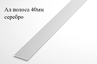 Алюминиевая анодированная полоса 40х2 (2,0 м ), цвет серебро