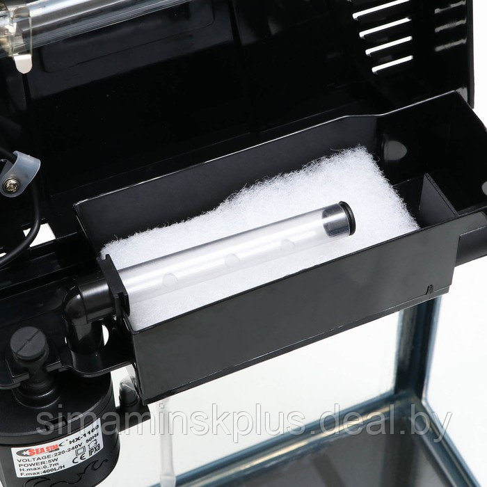 Аквариум SeaStar HX-240F в комплекте: LED-лампа, фильтр, 10 л, черный - фото 6 - id-p224425127