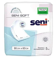 Пеленки впитывающие одноразовые Seni Soft 90x60 cм, 5шт