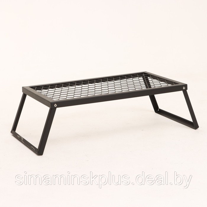 Решетка-подставка для костра, черная, толщина металла 2 мм, 55 х 33 х 18 см