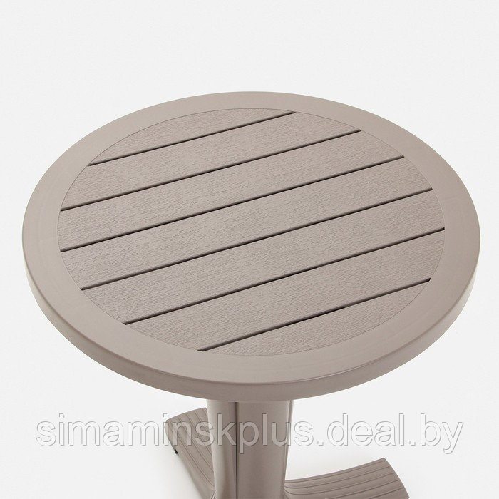 Набор садовой мебели "Прованс": стол круглый диаметр 65 см + 2 кресла, мокко - фото 4 - id-p224425283