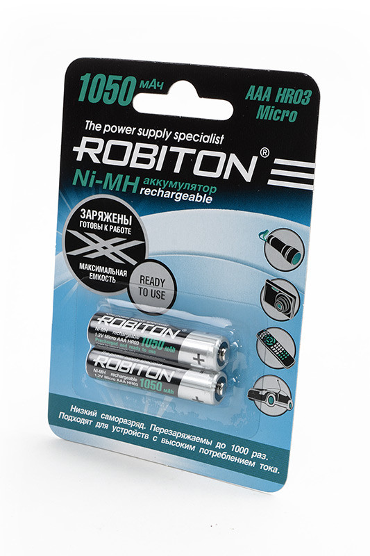 Аккумулятор Robiton RTU1050MHAAA-2 BL2, 1 штука - фото 1 - id-p224425556