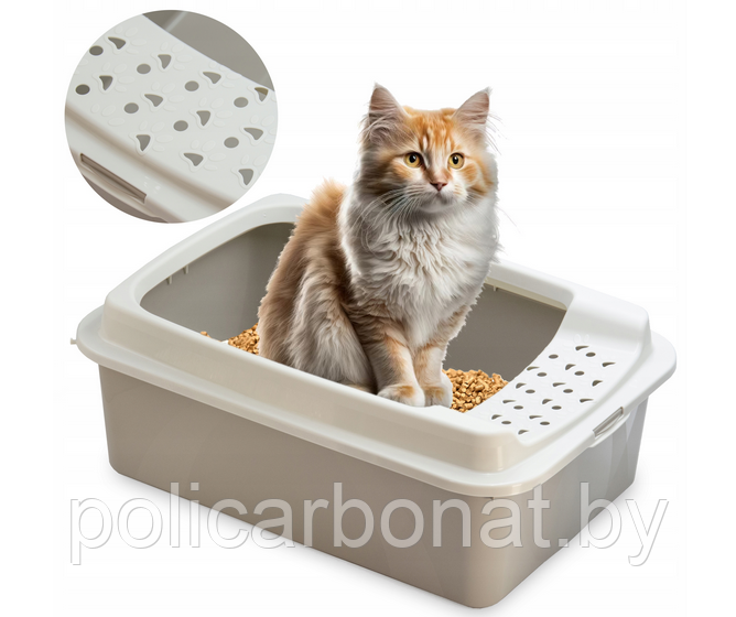 Туалет для кошек Bonnie Top Entry Eco, капучино - фото 1 - id-p180686640