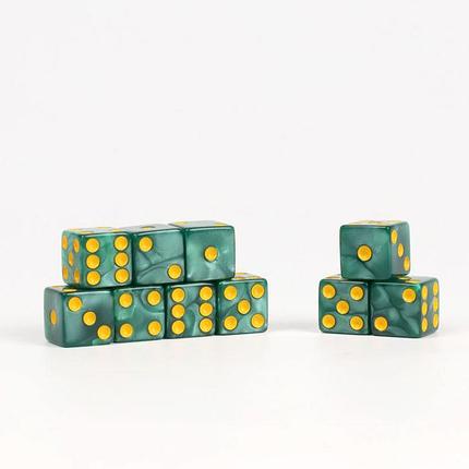 Кубик D6 16 мм Время игры, нефритовый зеленый, фото 2