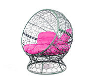 Кресло садовое M-Group Апельсин 11520308 серый ротанг розовая подушка
