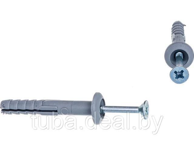 Дюбель-гвоздь 6х40 мм полипропилен гриб (50 шт в пласт. конт.) STARFIX - фото 1 - id-p92251446