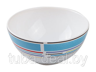 Салатник керамический, 123 мм, круглый, серия Самсун, голубая полоска, PERFECTO LINEA (Супер цена!)