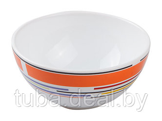 Салатник керамический, 123 мм, круглый, серия Самсун, оранжевая полоска, PERFECTO LINEA (Супер цена!)