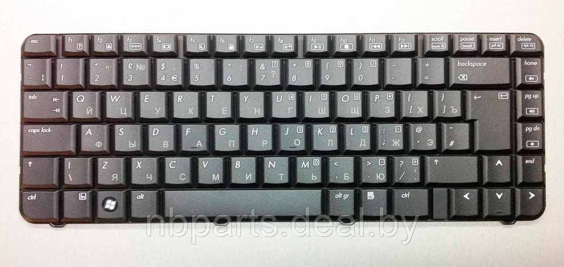 Клавиатура для ноутбука HP CQ50, чёрная, маленький Enter, RU - фото 1 - id-p111776546