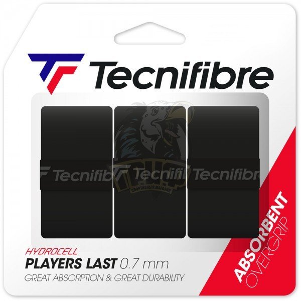 Обмотка для теннисной ракетки Tecnifibre Players Last (черный) (арт. 52ATPLASBK) - фото 1 - id-p224425523