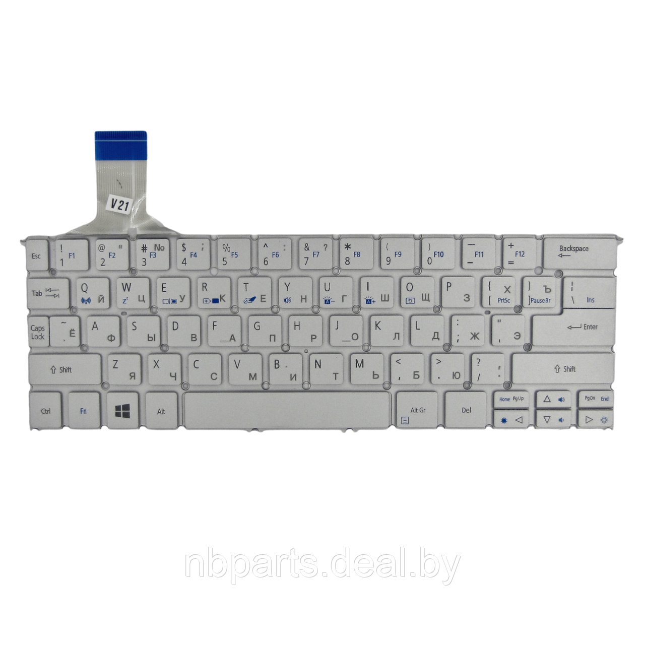 Клавиатура для ноутбука ACER Aspire S7 S7-391 P3-171, серебро, RU - фото 1 - id-p169268626