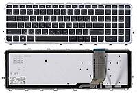 Клавиатура для ноутбука HP Envy 17-J 15-J, чёрная, с серебряной рамкой, RU