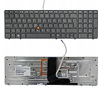 Клавиатура для ноутбука HP EliteBook 8760W, чёрная, Trackpoint, с рамкой, RU
