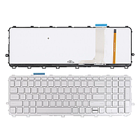 Клавиатура для ноутбука HP Envy 17-J 15-J, сребро, с подсветкой, с рамкой, RU